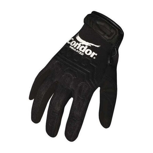 Manufacturer Varies Mechanics Gloves, Synthetic Leather Palm, M, Black 42KZ95