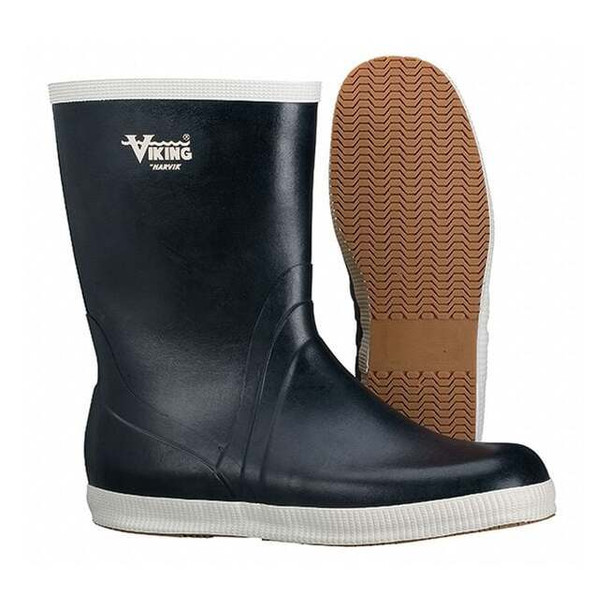 Unisex Mariner Kadett Marine Mid Rubber Boots, Plain Toe, 10" Height, Blue, 11