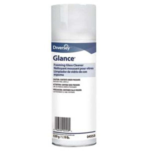 Foam Glass Cleaner, 19 oz., Clear, Unscented, Aerosol Can, 12 PK