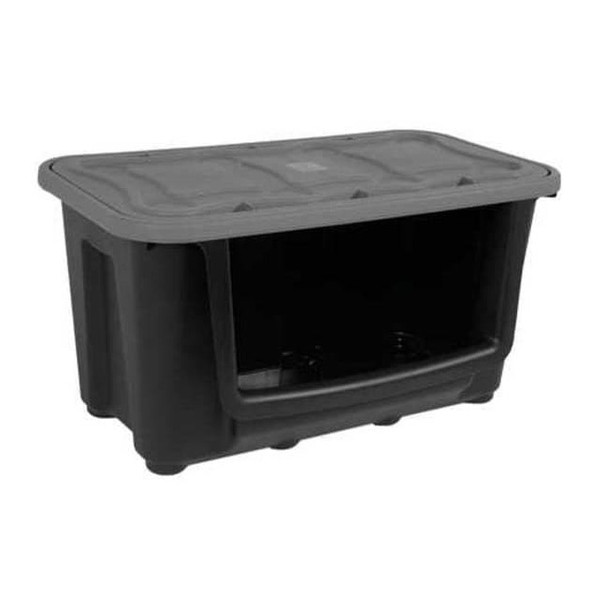 Durabilt Storage Tub Stacking Bin, 4.61 cu ft, Black, Polypropylene 7720GRBK.06