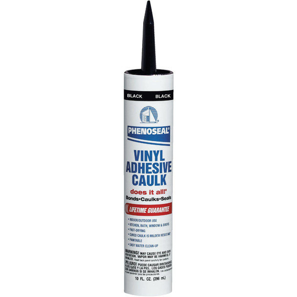Phenoseal 10 Oz. Black Vinyl Adhesive Caulk 5113606102