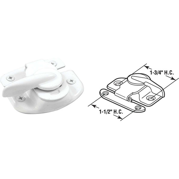 Defender Security Double Hung White Sash Lock U 9925