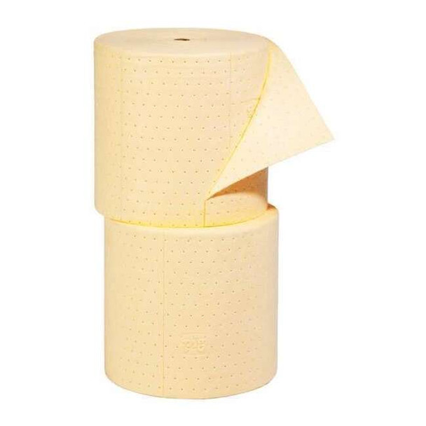 Sorbent Roll, 40 gal, 15 in x 150 ft, Universal, Yellow, Polypropylene