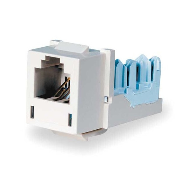 Hubbell Premise Wiring Modular Jack,0.875 in H,Ivory HXJ6TI