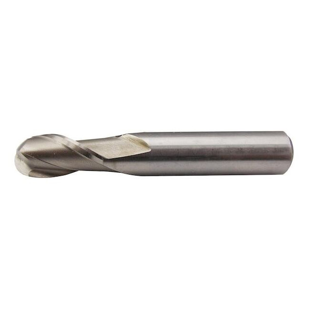 Hhip 1/2 X 1/2" 2 Flute High Speed Steel Single End Ball End Mill 5841-0500