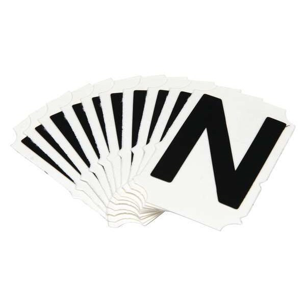 Brady LetterLabel,Polyester,2inH,1-5/8inW,PK10 5050-N