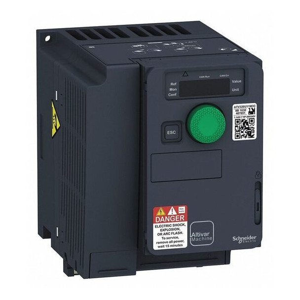 Schneider Electric Variable Frequency Drive, Black ATV320U15M3C