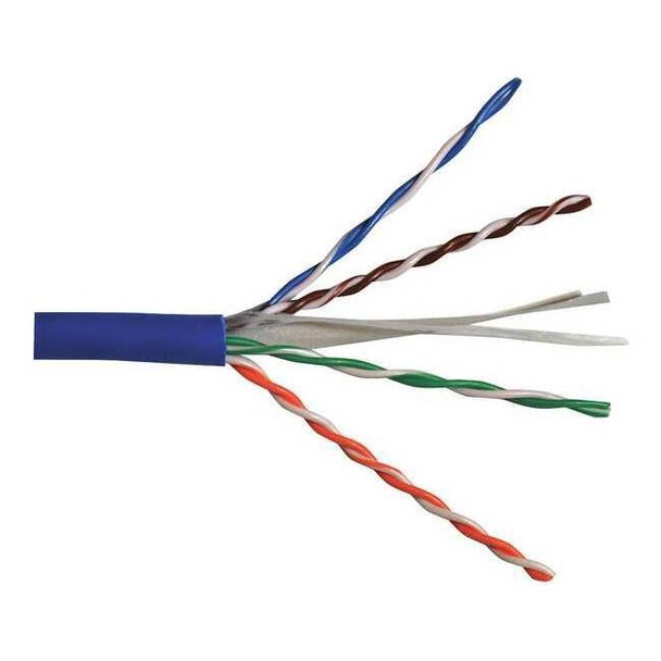 Carol Cable,Cat 6,23 AWG,1000 ft,Blue CR6.30.07