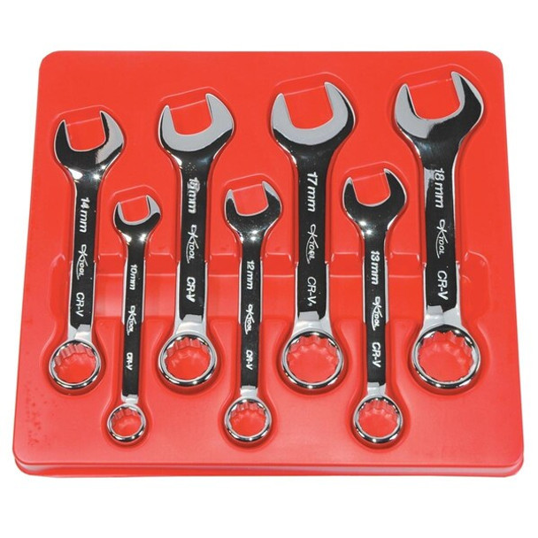 K-Tool International Hi Polish Mtrc Shrt Wrench Set,7pcs. KTI-41700