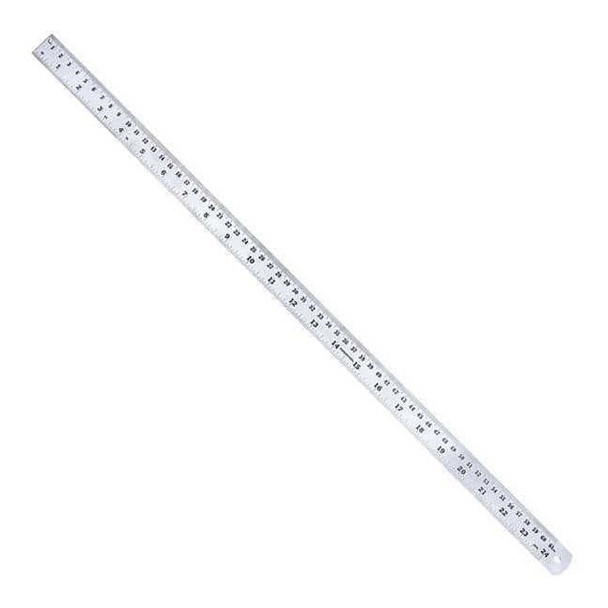 Groz Stainless Steel Ruler,24",English/Met 1333