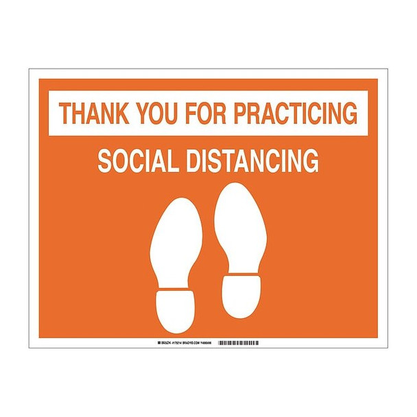 Thank You For Practicing Sign, 14 in H, 18 in W, Vinyl, English, 170214