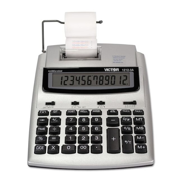 Victor Antimicrobial Printing Calculator 1212-3A
