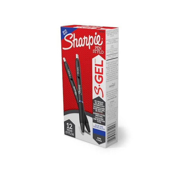 Sharpie S-Gel Pen,Fine 0.5mm,Blue,PK12 2096146