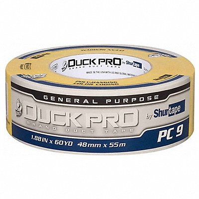 Shurtape Duct Tape,60yd,1-7/8"W,Yellow,Industrial PC 009