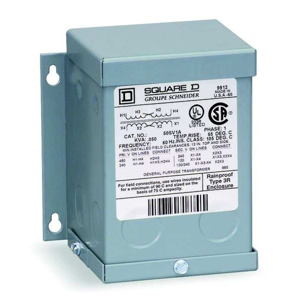 Square D Transformer,750VA,240VAC, 480VAC 750SV1F