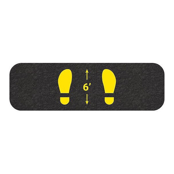 Pig Social Distance Floor Sign,PK6 GMM82001-BK