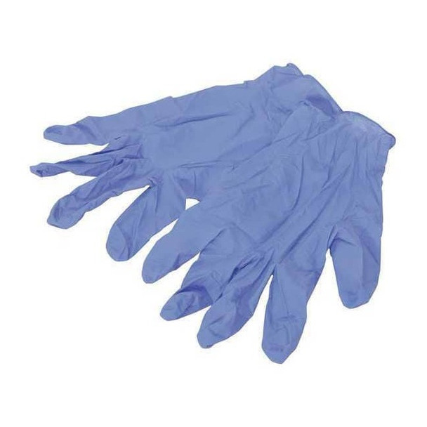 Disposable Gloves, 6.00 to 6.99 mil Palm, Nitrile, Powder-Free, L, 4 PK, Blue