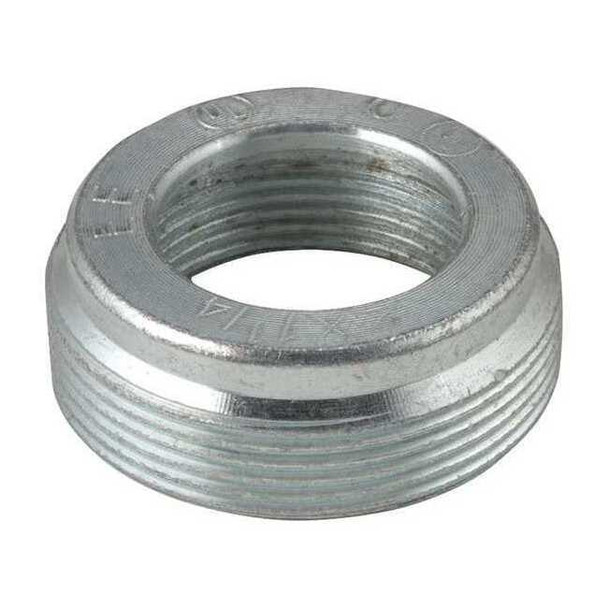 Raco IMC Bushing, 1-1/4 in x 1/2 in, Threaded, Steel, Zinc Plated, Gray 1145