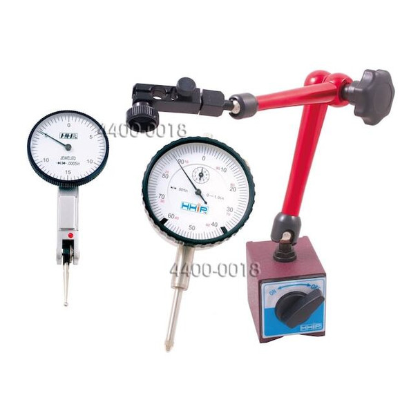 Hhip 0.03" Dial Test & 1" Dial Indicators With Uni Magnetic Base 4400-0018