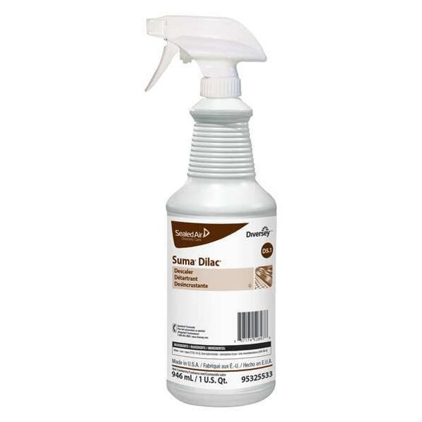Diversey Descaler, 32 oz. Trigger Spray Bottle, Unscented, 12 PK 95325533