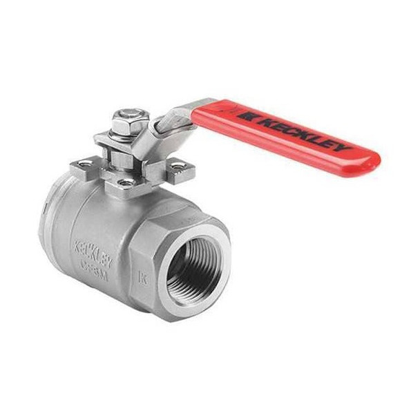 Keckley 1" NPT Stainless Steel Ball Valve Inline BVS2THFSSRGSL-100