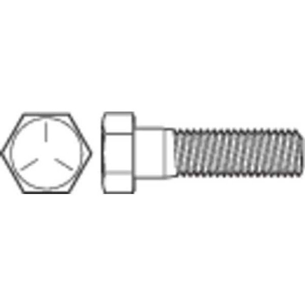 Grade 5, 5/16"-18 Hex Head Cap Screw, Zinc Plated Steel, 3-1/4 in L, 50 PK