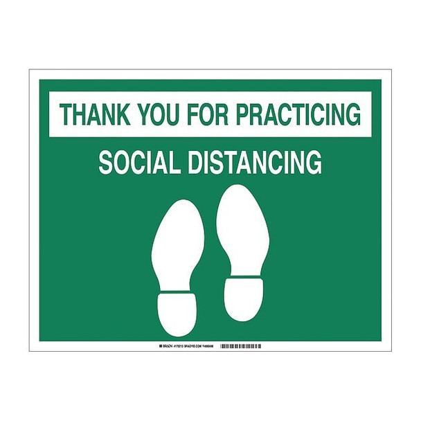 Thank You For Practicing Sign, 14 in H, 18 in W, Vinyl, English, 170213