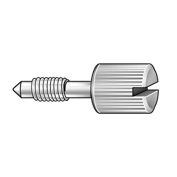 Captive Panel Screw, M4-0.70 Thrd Sz, 13 mm Lg, 5 1/2 mm Thrd Lg, Knurled, Plain