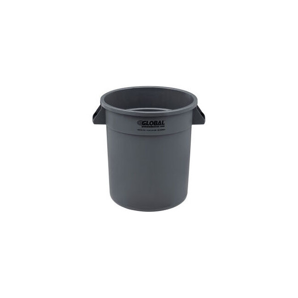 Global Industrial Plastic Trash Can 10 Gallon Gray