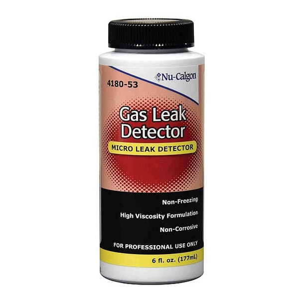Nu-Calgon Gas Leak Detect,Yellow,6oz,Dauber Bottle 4180-53