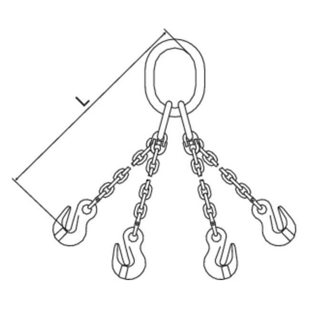 Pewag Chain Sling,G120,QOG,Alloy Steel,5 ft. L 7G120QOG/5
