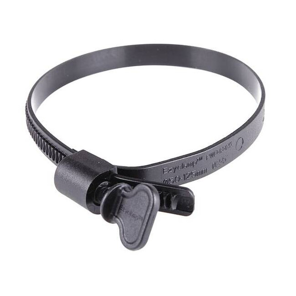 Worm Gear Hose Clamp, Plastic, Hex, PK10