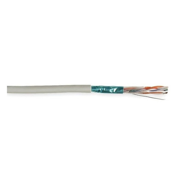 Genspeed Cable,Cat 5e,24 AWG,1000 ft,White 2133774E