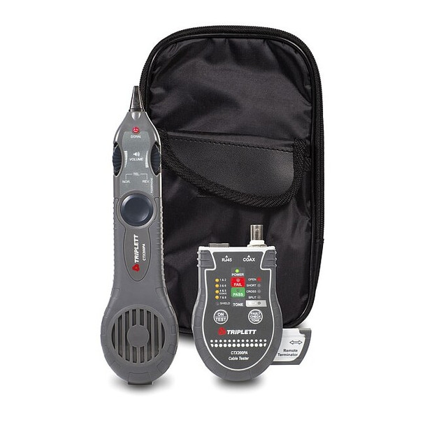 Triplett Network Cable Tester,9"H x 7"W x 1-3/4"D CTX200PA