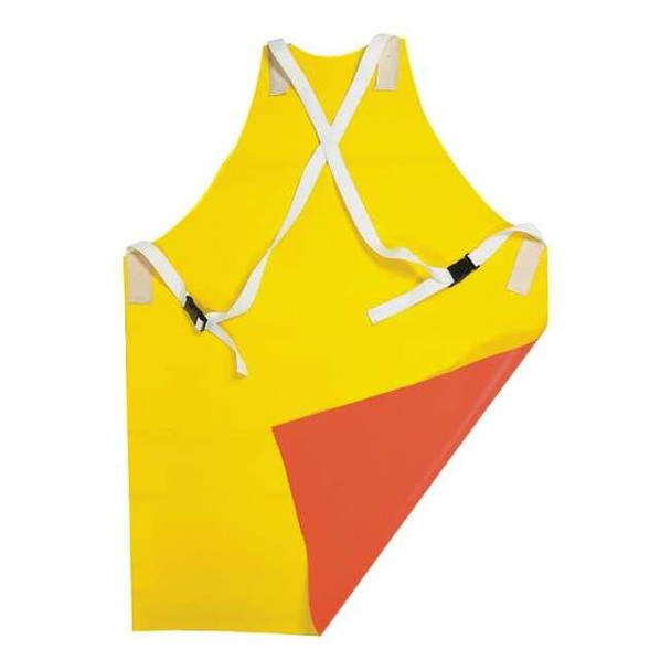 Salisbury Apron, Rubber, 19 oz, 42 in Length, Orange/Yellow, Universal APR1