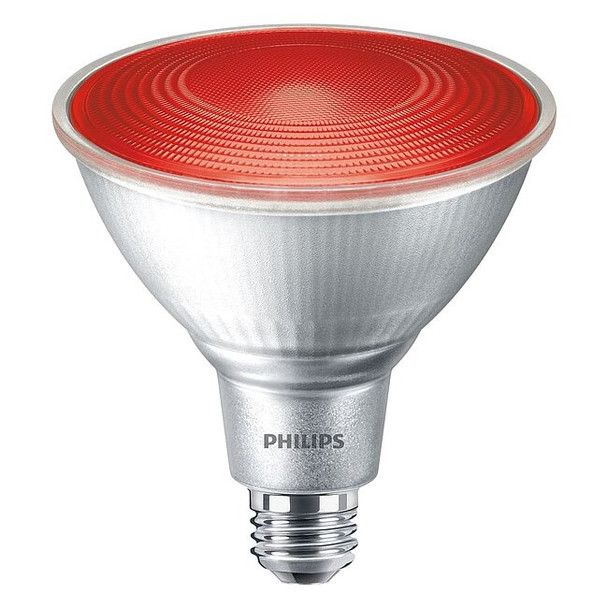 13.5 W, Compact LED Bulb, Red, PAR38, Not Applicable Temp. Frosted, Non-Dimmable