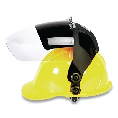 DP4™ Series Multi-Purpose Faceshield, Flip-Up IR Window & Unv Hard Hat Slot Adaptor, AF/Clear, Sh 8 IR, 9 in H x 12.125 in L