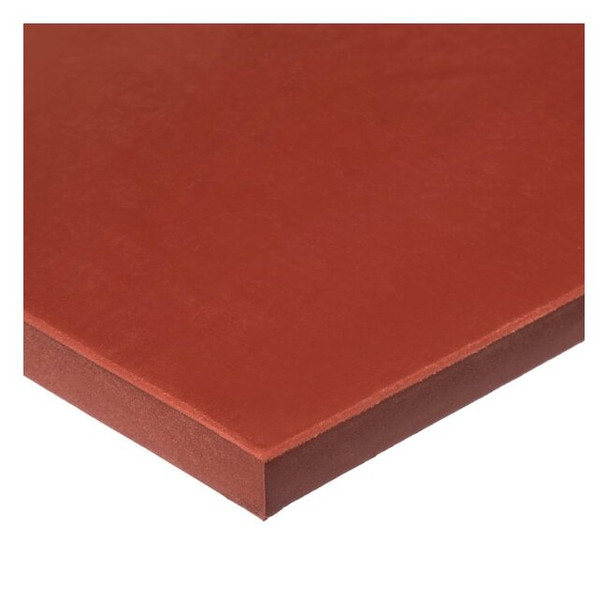 Silicone Rubber Strip w Adhesive, 60A, 1/8"T x 1"W x 10 Ft L