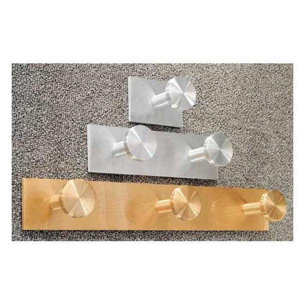 Glaro Coat Hook,1 Hook,3-1/2 In W,Satin Alumin D1SA