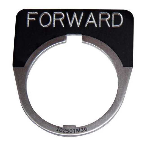 Eaton Cutler-Hammer Legend Plate,Half Round,Forward,Black 10250TM15