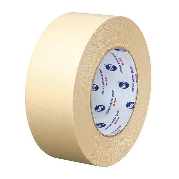 Masking Tape, 24 mm W x 54 4/5 m L, 6.3 mil Thick, Tan, Rubber Adhesive, 36 PK