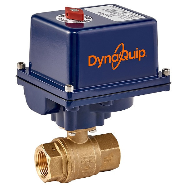 Dynaquip Controls 1-1/4" FNPT Brass Electronic Ball Valve 2-Way 189026B.1