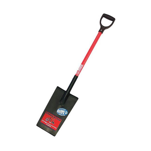 Spade, Edging and Planting Shovel, 12 ga. Steel Blade, Fiberglass Handle