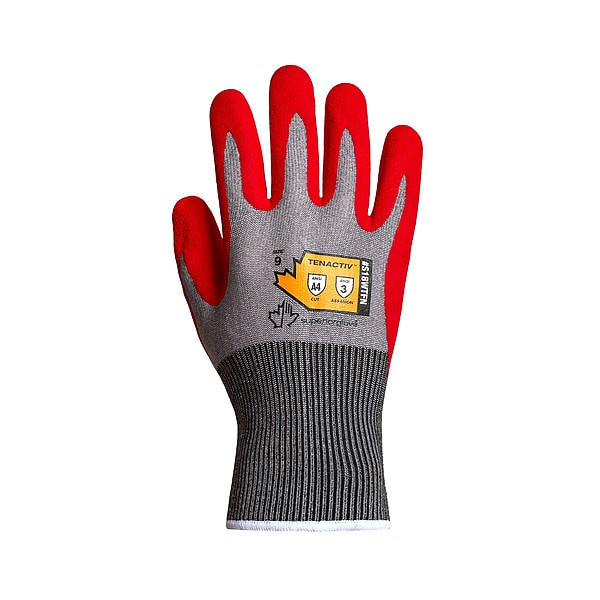 Work Gloves, Cut Level A4 ,Dipped ,Foam Nitrile ,Texture ,3XL 1 PR