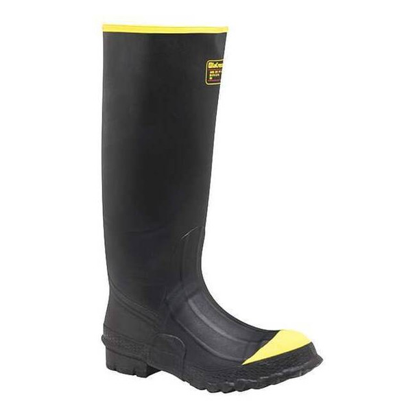 Men's LaCrosse Premuim Rubber Boot, Steel Toe, 16" Height, Black, 6