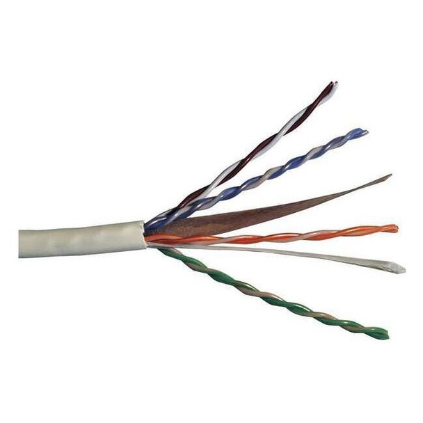 Carol Data Cable,Cat 6,23 AWG,1000ft,White CR6.30.02
