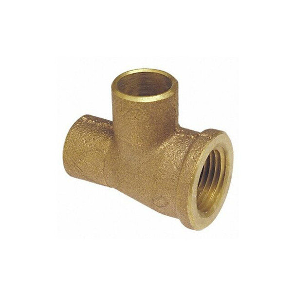 Nibco Tee,Cast Bronze,1/2" Tube,CxFNPTxC 714 1/2