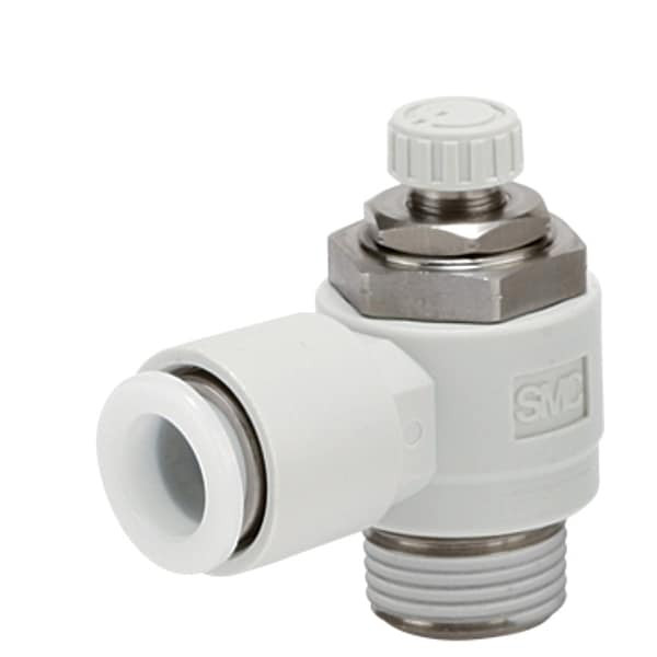 Smc Speed Control Valve,1/4 In,NPT x Tube AS2211FG-N02-07S