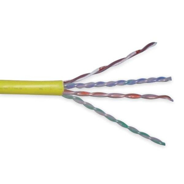 Genspeed Data Cable,Cat 6,23 AWG,1000ft,Yellow 7133842 Genspeed Data Cable,Cat 6,23 AWG,1000ft,Yellow 7133842