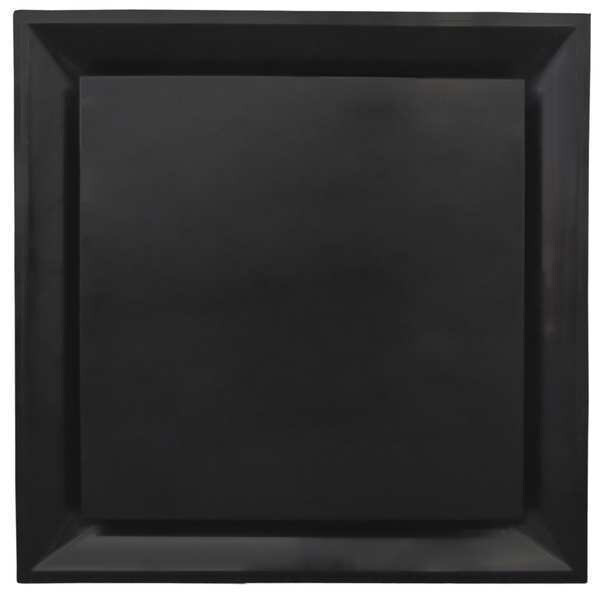 American Louver 6 in Square Square Plaque Diffuser, Black STR-PQ-6BK